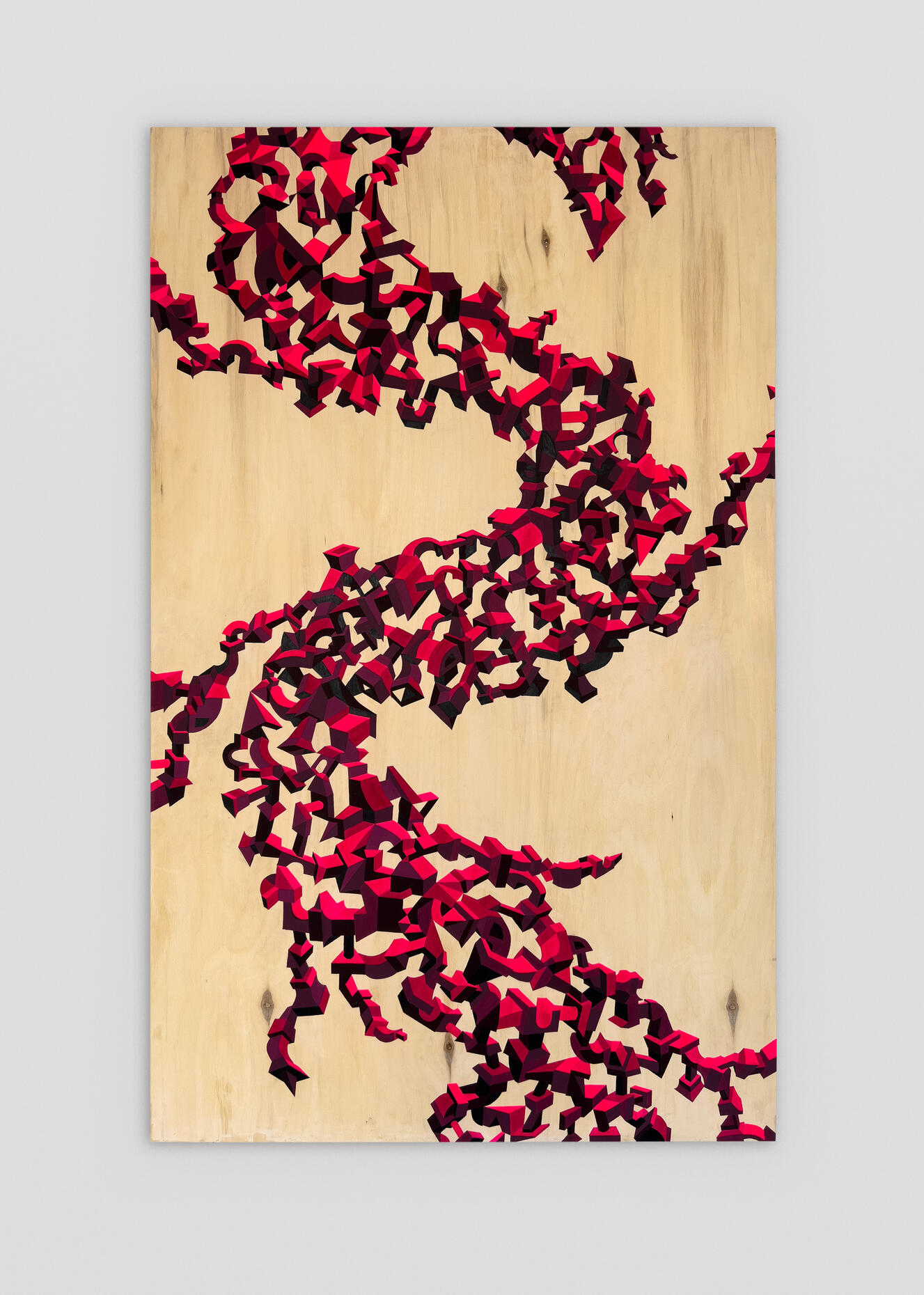 MC Dragon, Acrylic on Wood Panel, 36" x 60", 2021